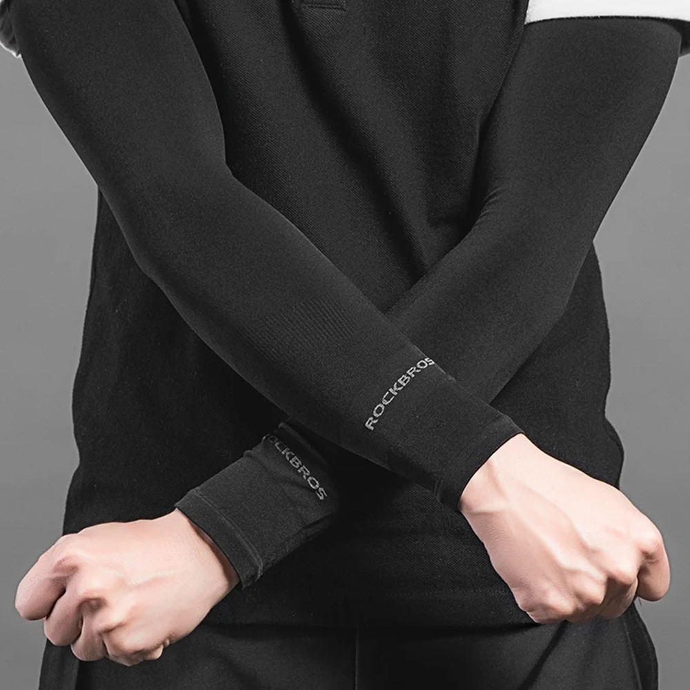 Rockbros XT9002BK cycling arm warmers - black (2 pcs.)