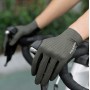 Rockbros Breathable Full Finger Cycling Gloves, Size: M - Green
