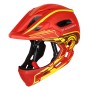 Wozinsky Kids' Full Face Bike Helmet with USB Rear Light S - Red and Yellow