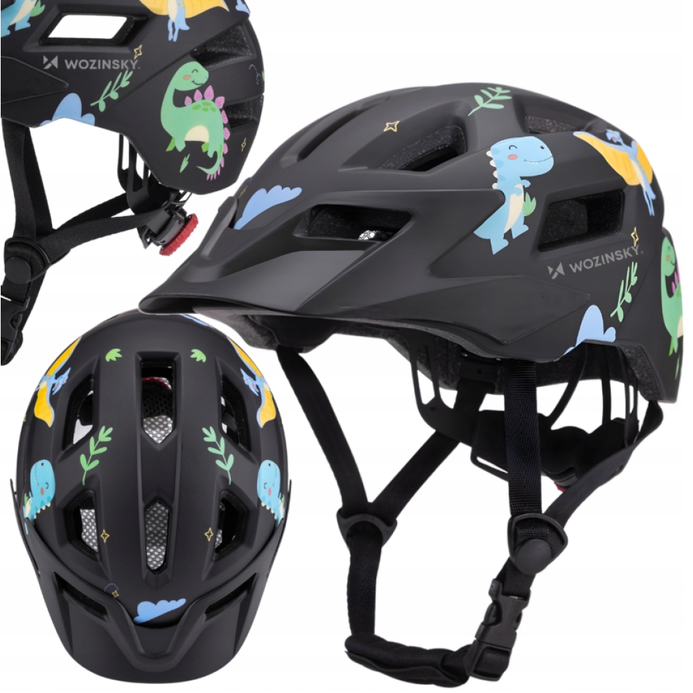 Wozinsky Children's MTB Bike Helmet with Detachable Visor XS - Black