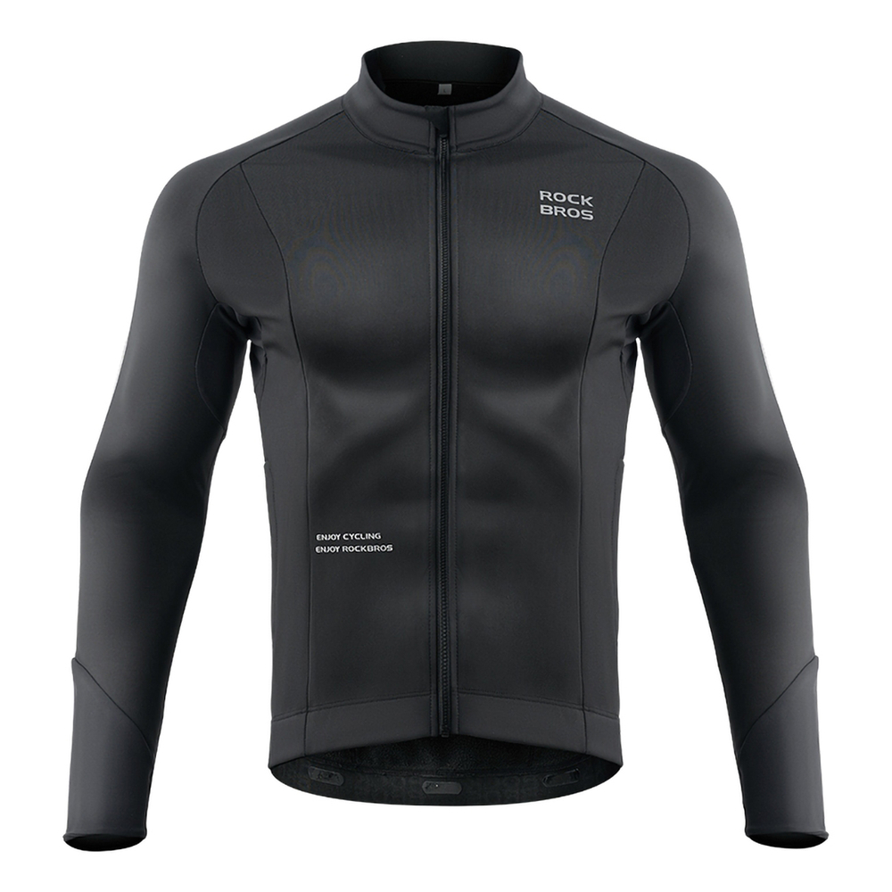 Rockbros Fall/Winter Long Sleeve Cycling Jacket L - Black