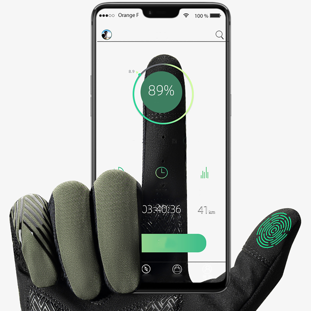 Rockbros cycling gloves spring/summer/autumn, full, size: M - green