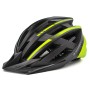 Wozinsky MTB Bike Helmet with Removable Visor and Rear USB Light L - Black and Yellow