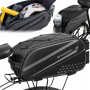 Wozinsky Bike Trunk Bag with Long Strap and Expandable Side Pockets - Black
