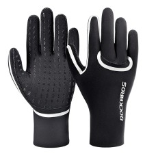 Rockbros full waterproof cycling gloves, size: S/M - black