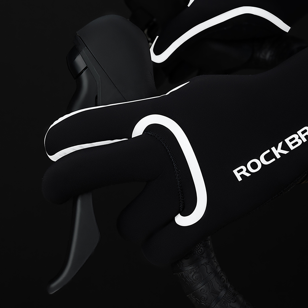 Rockbros full waterproof cycling gloves, size: S/M - black