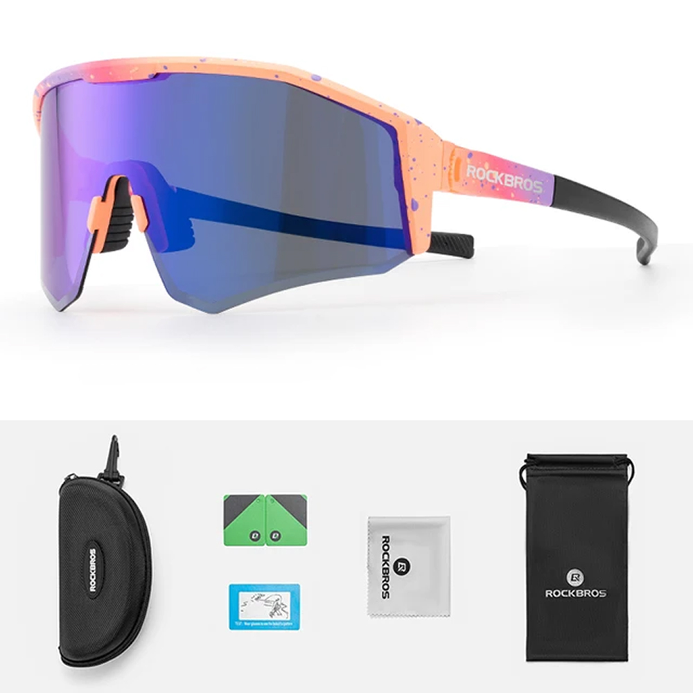 Rockbros SP297 polarizing cycling glasses - purple
