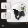 Qunature 10130003005 Ski Helmet with Earmuffs Panda Snowboard for Kids 54-58 cm - White