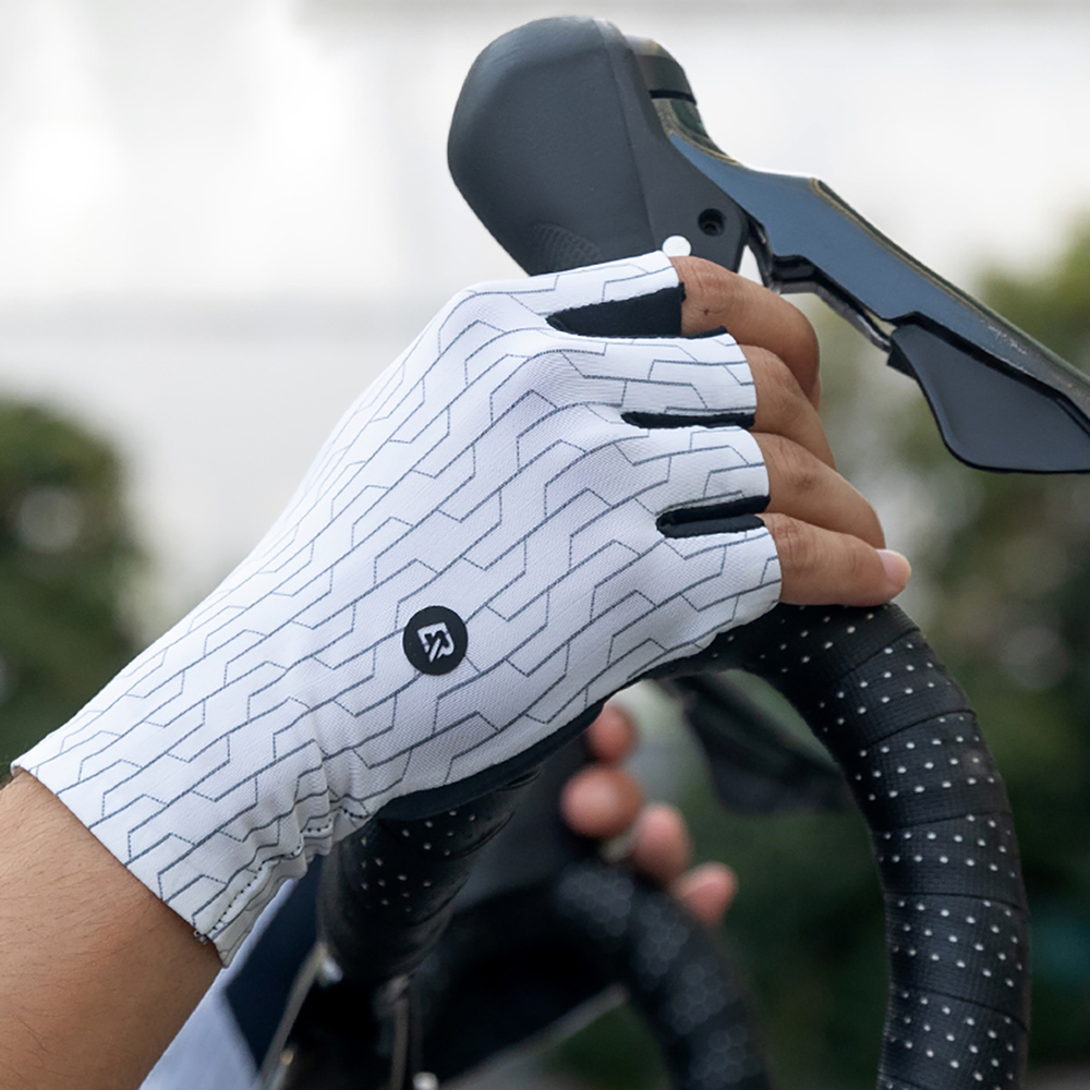 Rockbros Road Cycling Gloves Size: S - Black and White