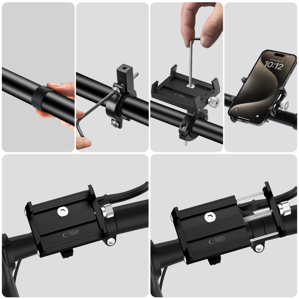 Tech-Protect V4 Bike Handlebar Phone Holder - Black