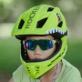 Rockbros TT-32003 Shark Children&amp;amp;#39;s Bike Helmet with Detachable Jaw Size S (48-52) - Green