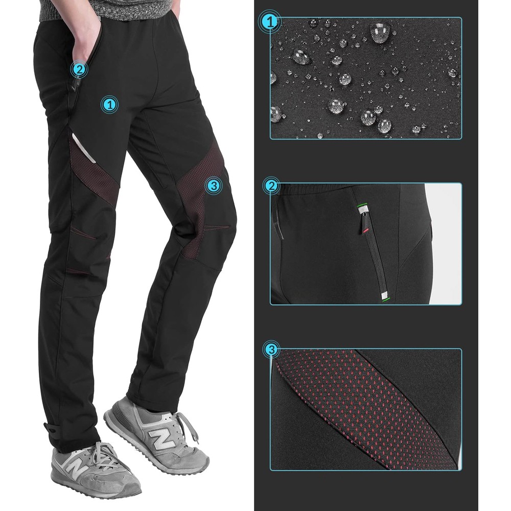 Rockbros Patrol Cycling Windproof Sports Pants Size XL - Black