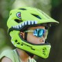Rockbros TT-32004 Shark Children&amp;amp;#39;s Bike Helmet with Detachable Jaw Size M (54-58) - Green