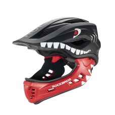 Rockbros TT-32005 Shark Children&amp;amp;#39;s Bike Helmet with Detachable Jaw Size M (54-58) - Black