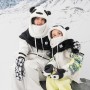 Qunature Panda Heat Transfer Ski Gloves Kids Size S - Black/White