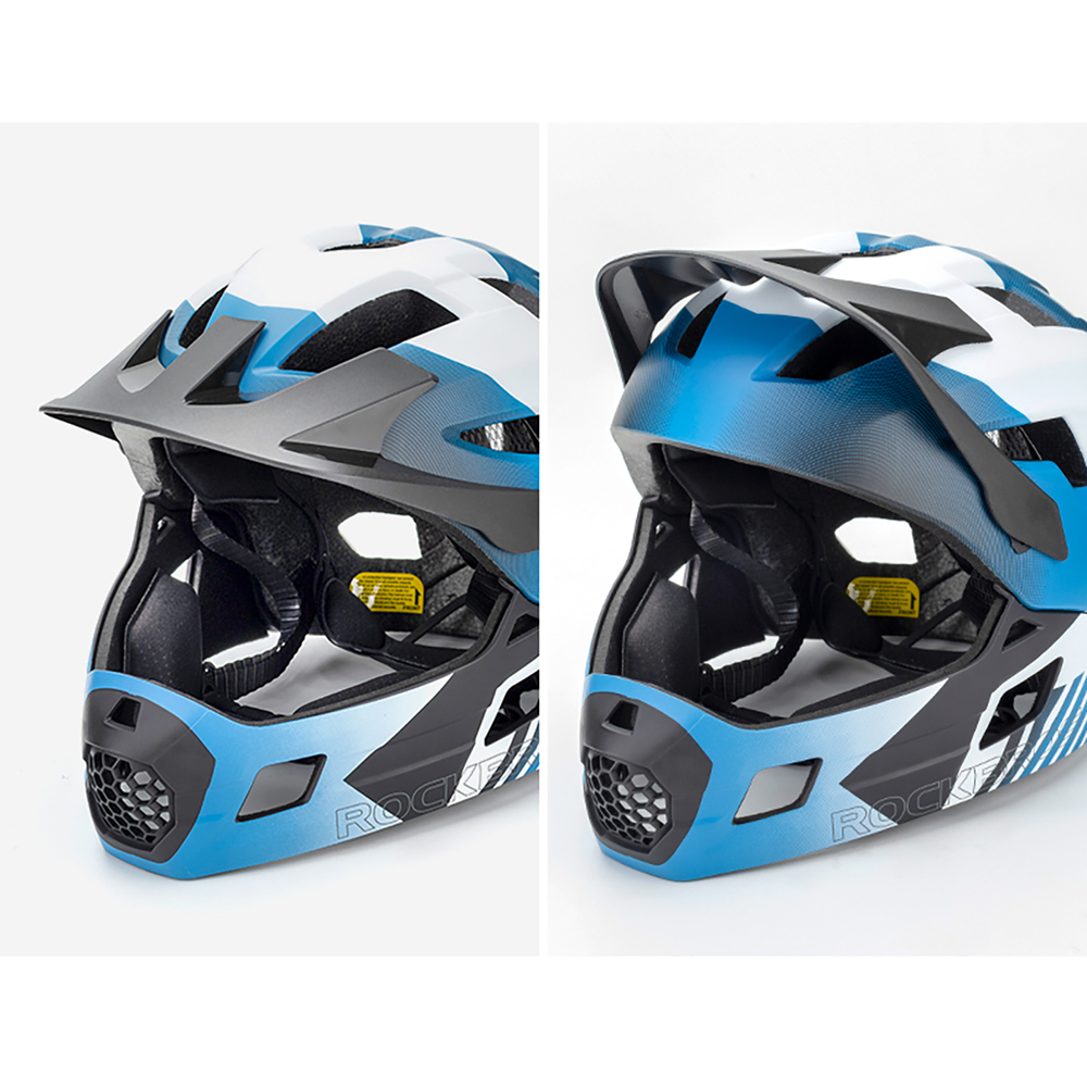 Rockbros TS-61 10110061002 Children&amp;amp;#39;s Bike Helmet with Detachable Chin Size M (54-57) - Blue