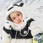 Qunature Panda Ski Gloves for Kids and Adults Size S - Black/White