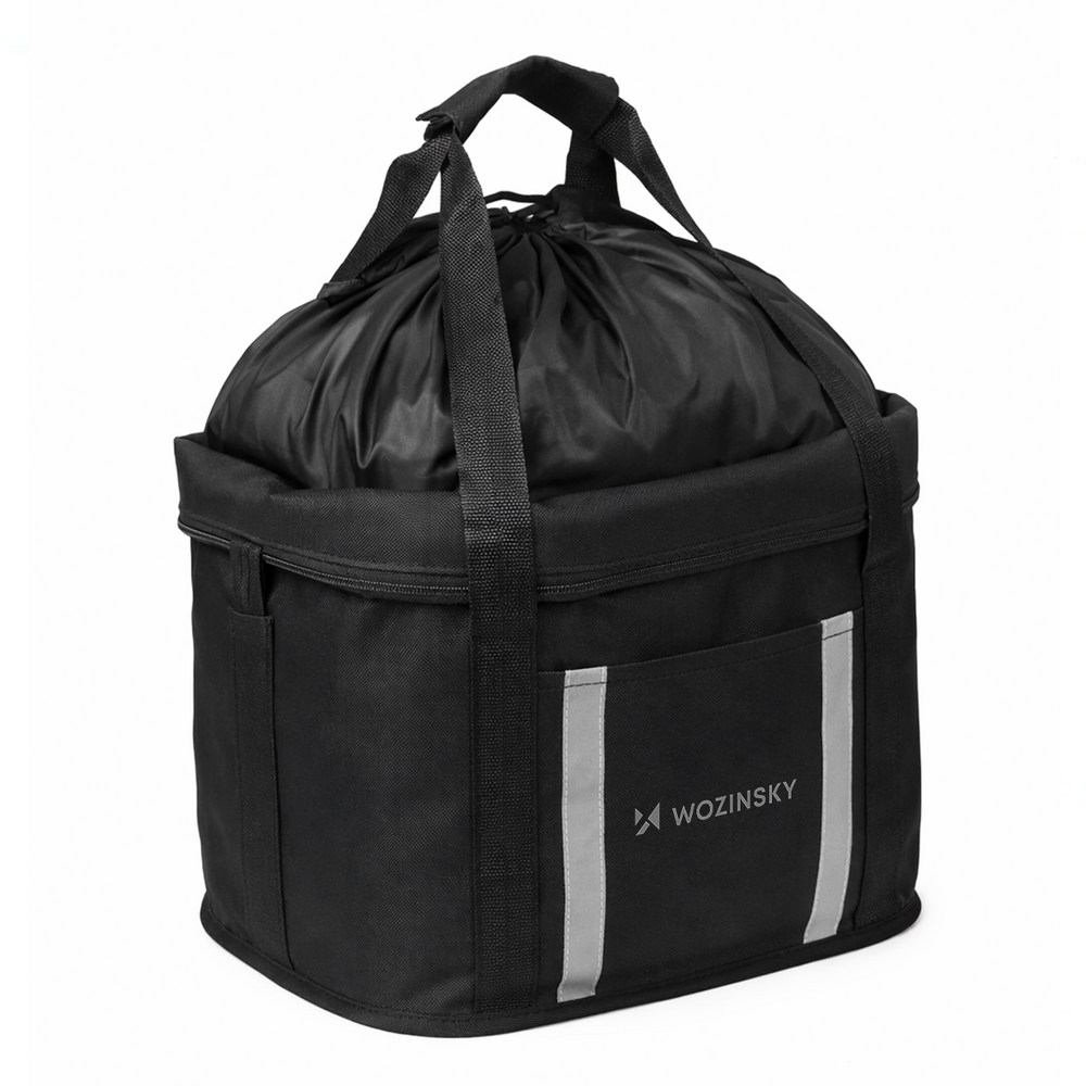 Wozinsky fabric bicycle basket large - black