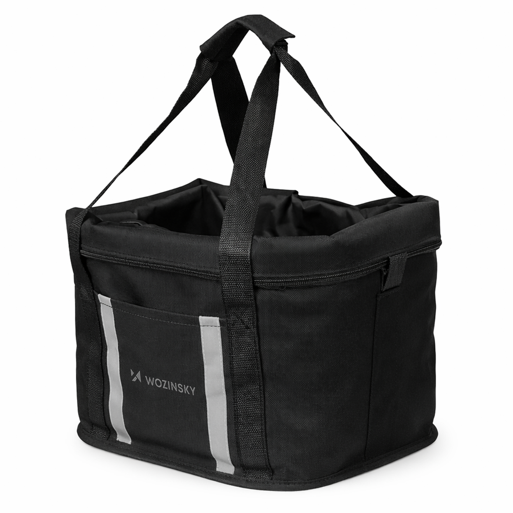 Wozinsky fabric bicycle basket large - black