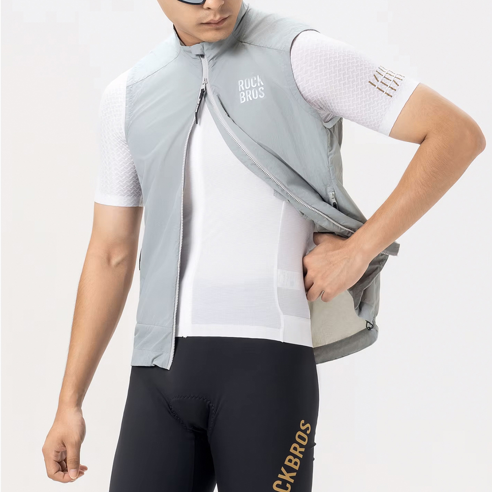 Rockbros YDMJ003 Windproof Vest Spring/Autumn Size XS - White/Gray