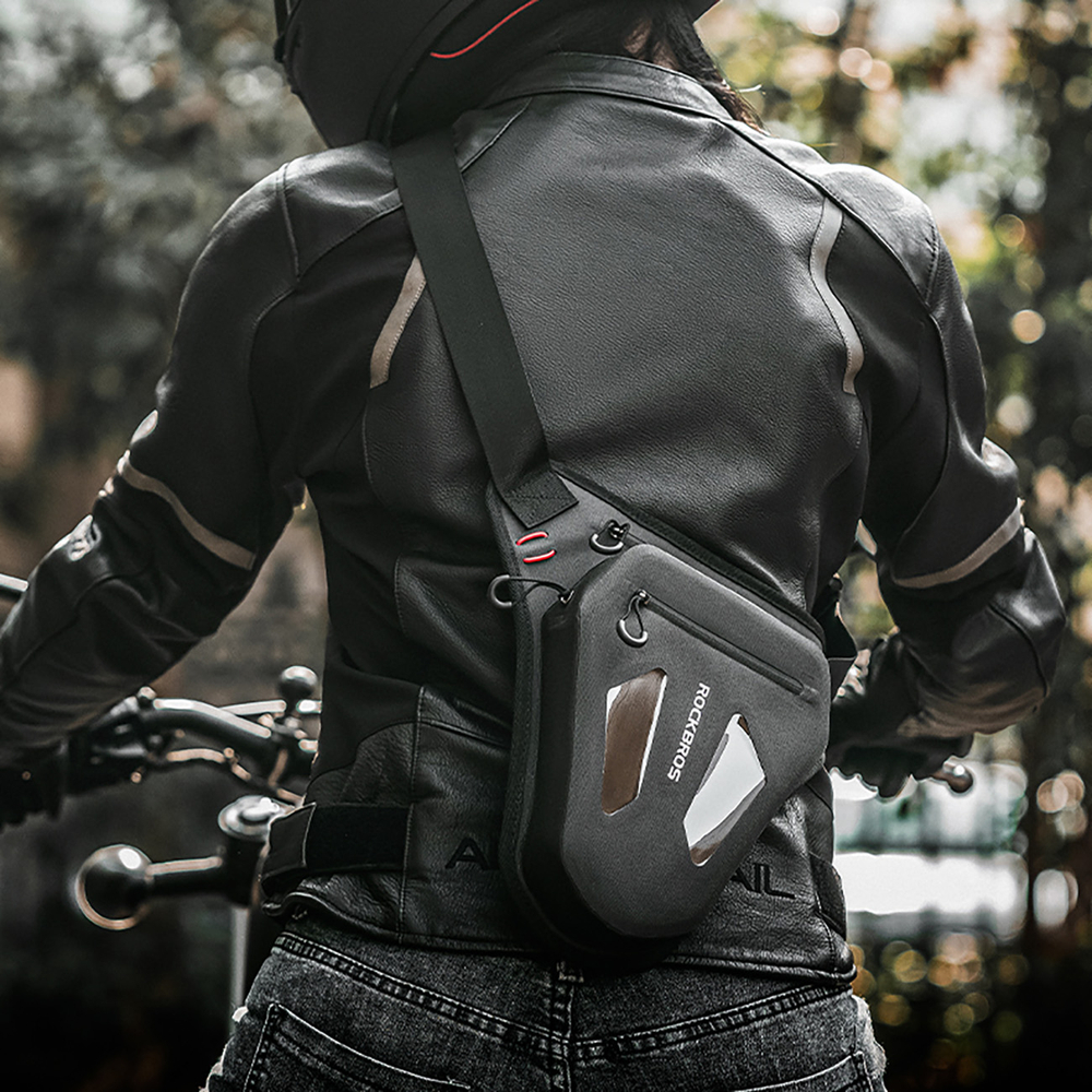 Rockbros Motorcycle Bag for Leg, Thigh, Waist, Shoulder - Black