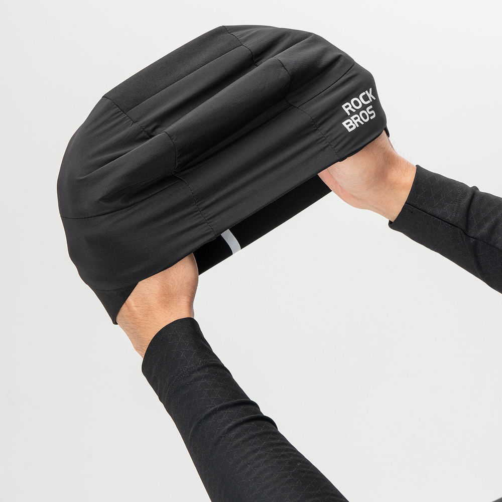 Rockbros M015 Winter Reversible Cycling Cap Size 54-61 cm - Black