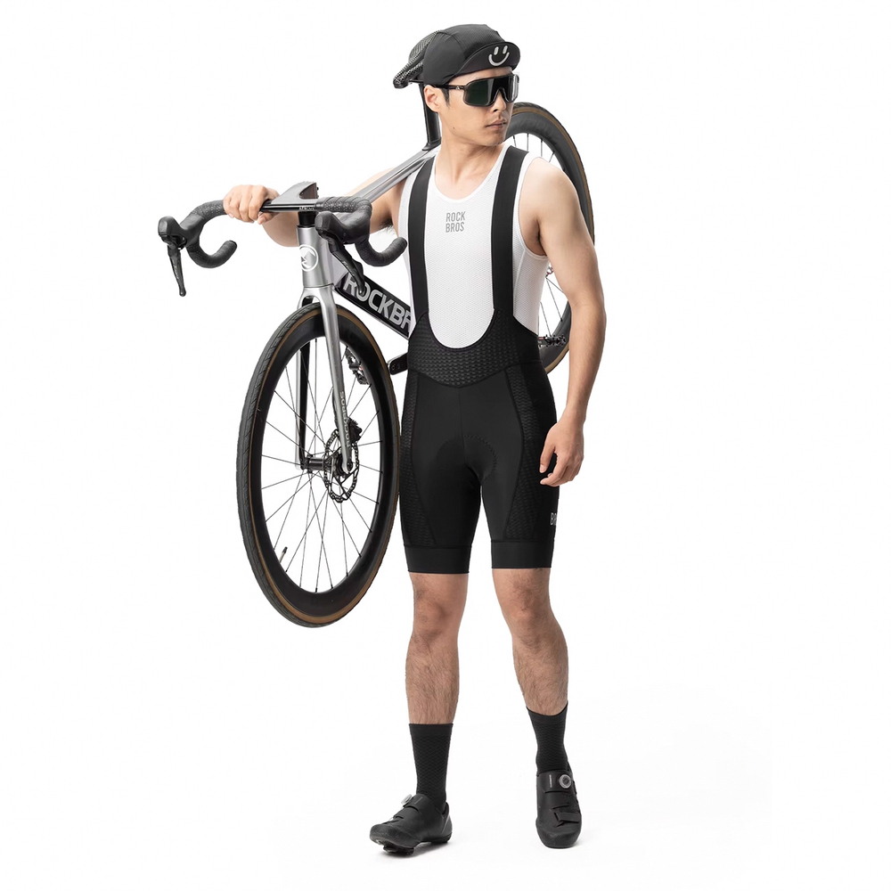 Rockbros YDDK009 Men&amp;amp;#39;s Cycling Bib Shorts with Pad Size M - Black