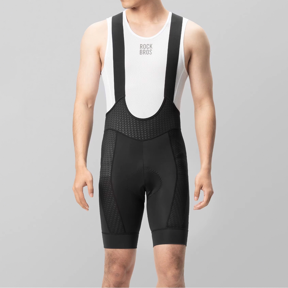 Rockbros YDDK009 Men&amp;amp;#39;s Cycling Bib Shorts with Pad Size XXL - Black