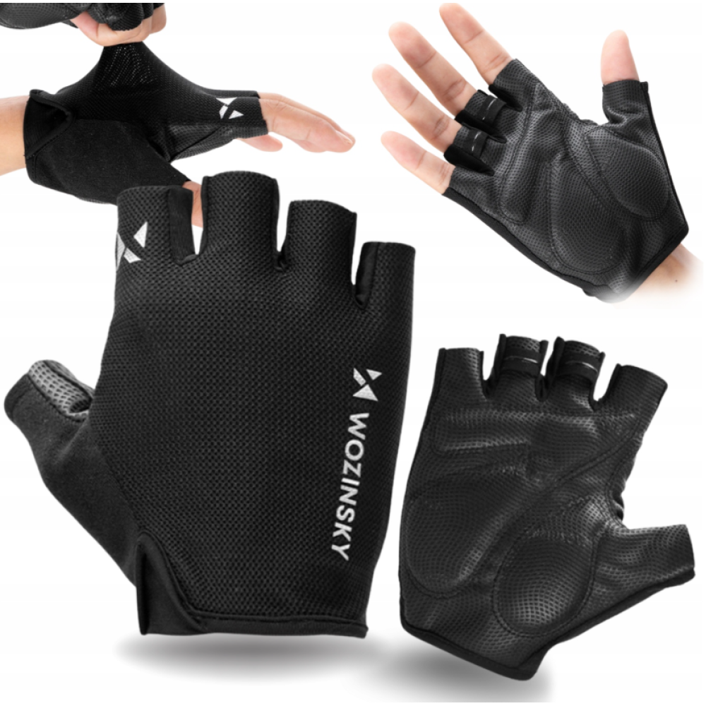 Wozinsky WRR-01M cycling gloves size M - black