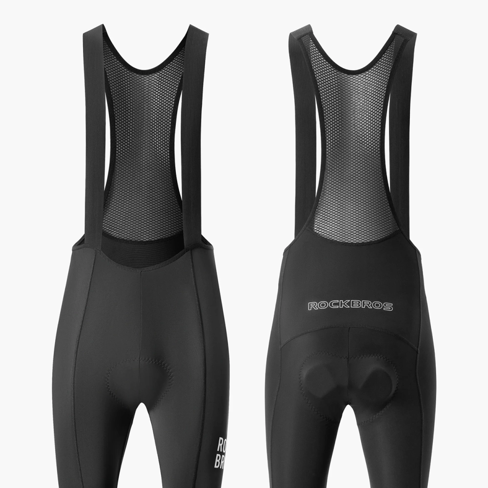 Rockbros 200021 Long Cycling Bib Shorts with Pad Size M - Black