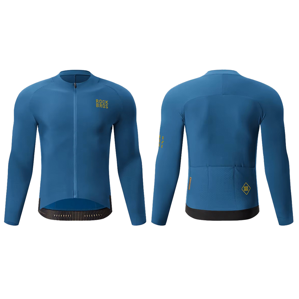 Rockbros YDWT020 Diamond cycling jersey spring/autumn/winter size L - blue