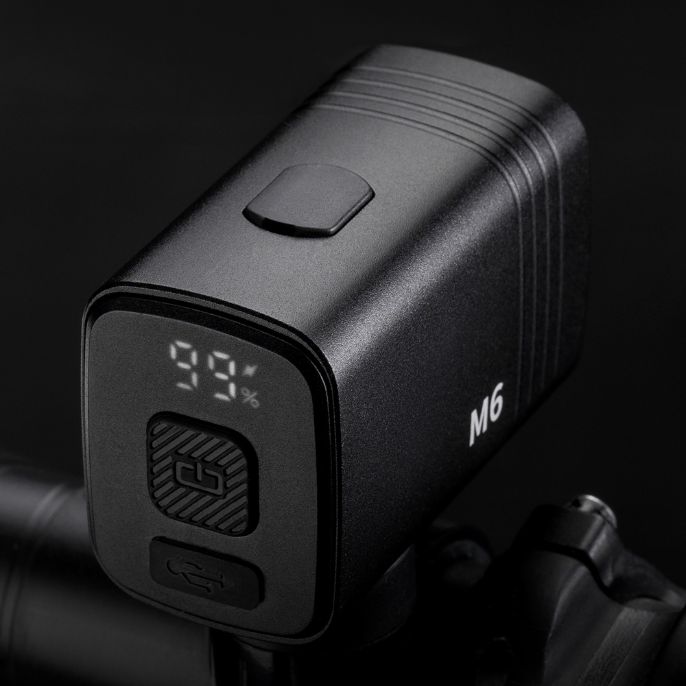 Rockbros M6 1000 lm front rechargeable bike light 2800 mAh - black
