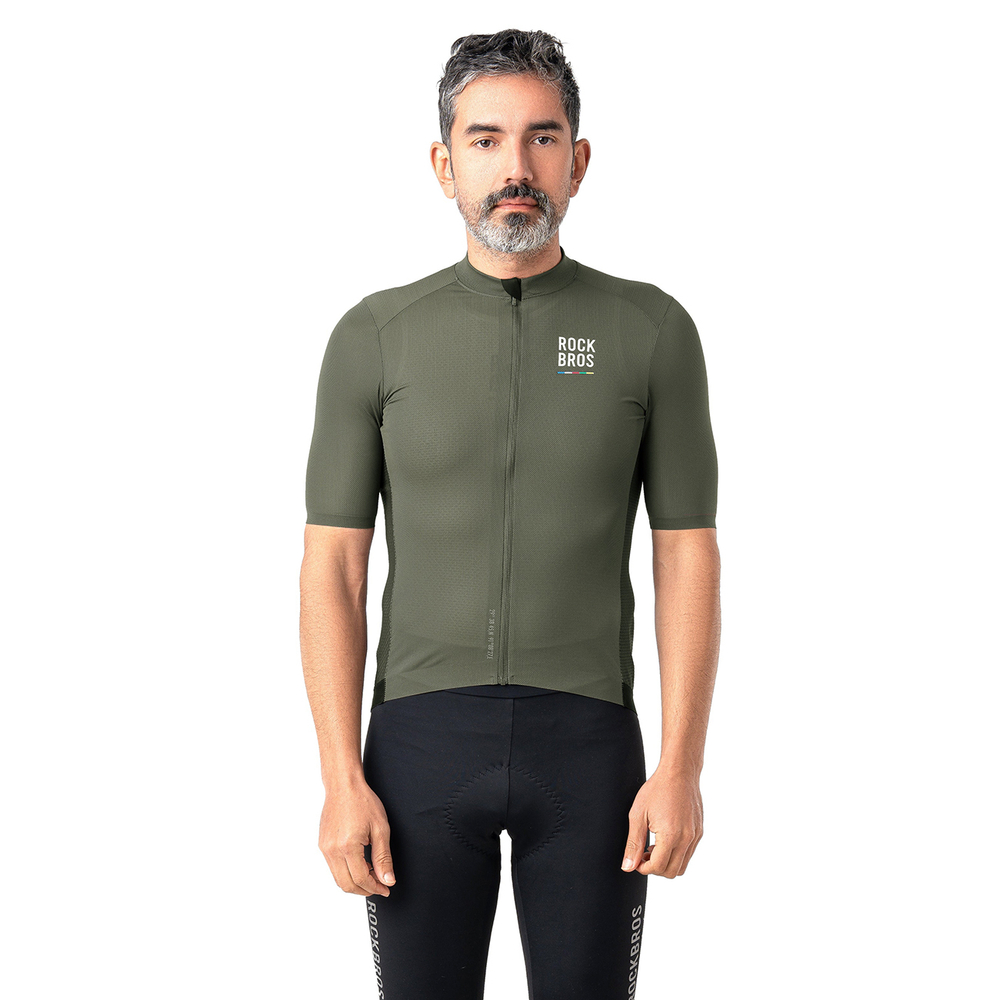 Rockbros 15220004003 ROAD TO SKY men&amp;amp;#39;s cycling jersey short sleeve M - green