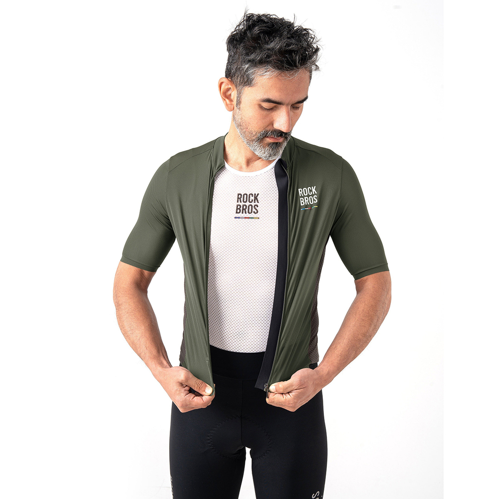 Rockbros 15220004004 ROAD TO SKY men&amp;amp;#39;s cycling jersey short sleeve L - green