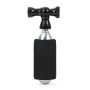 Rockbros CO₂ pump, aluminum alloy valve head, cartridge-free, Presta/Schrader compatible - black