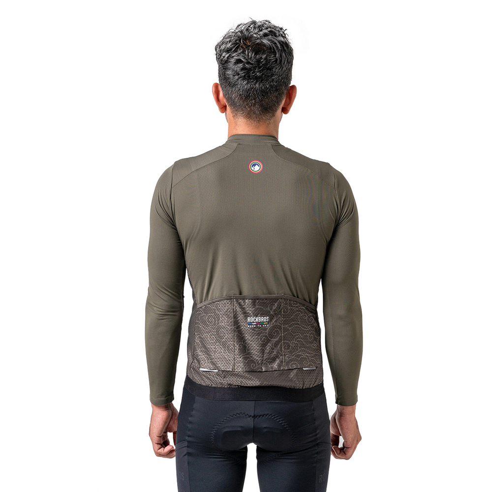Rockbros 15220003003 ROAD TO SKY men&amp;amp;#39;s cycling jersey long sleeve M - green