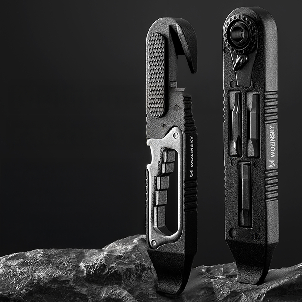 Wozinsky WZK-L2 14-in-1 Bicycle Tool Set, Multitool, Allen Keys, Tire Lever - Black