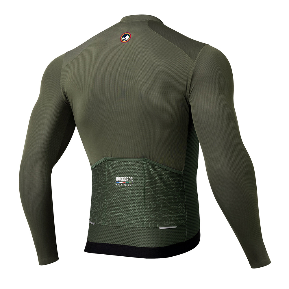 Rockbros 15220003004 ROAD TO SKY men&amp;amp;#39;s cycling jersey long sleeve L - green