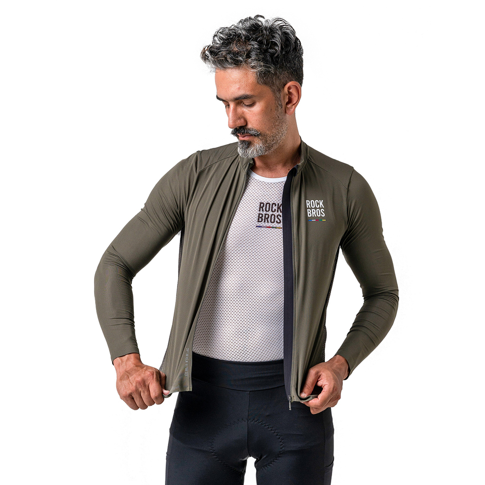 Rockbros 15220003004 ROAD TO SKY men&amp;amp;#39;s cycling jersey long sleeve L - green