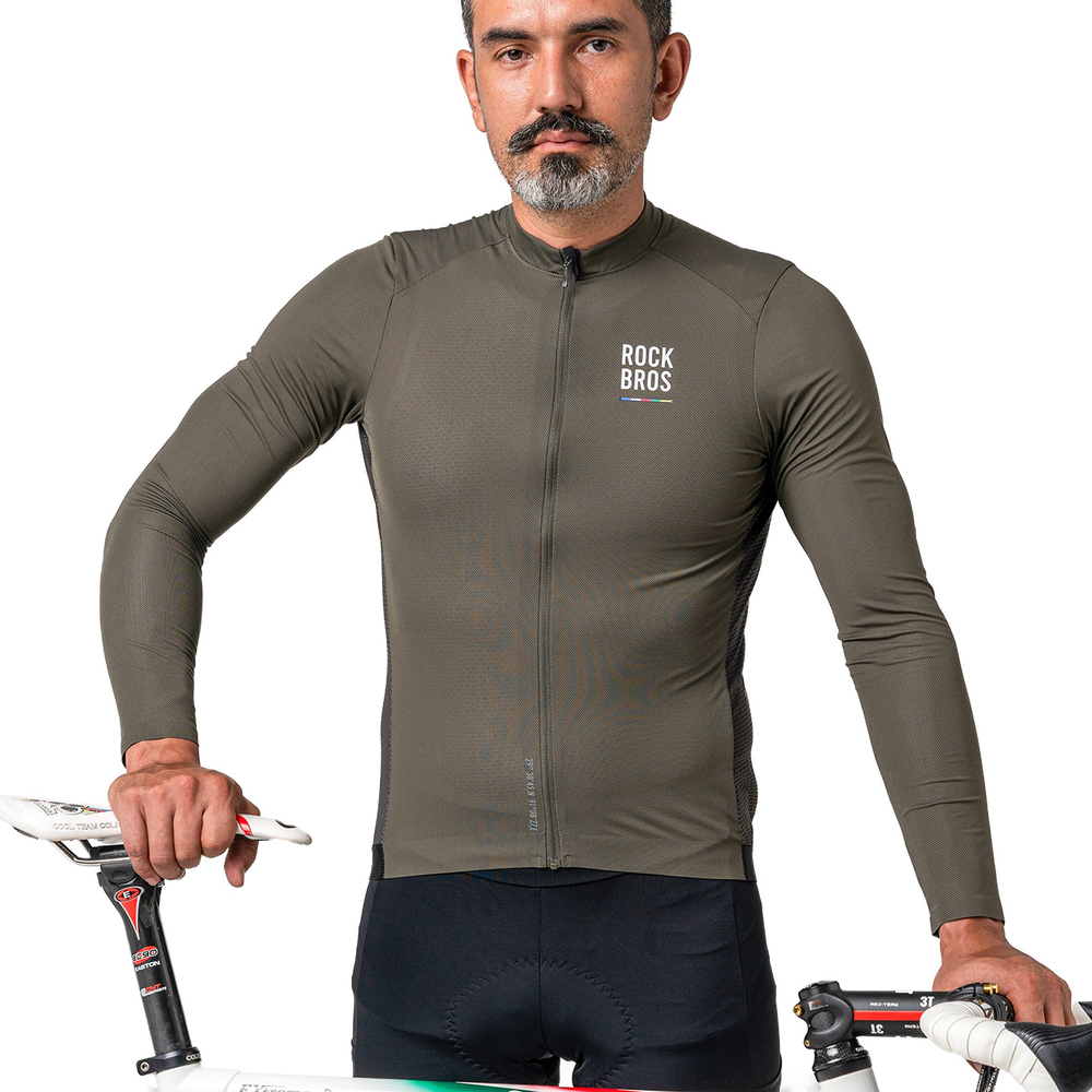 Rockbros 15220003004 ROAD TO SKY men&amp;amp;#39;s cycling jersey long sleeve L - green