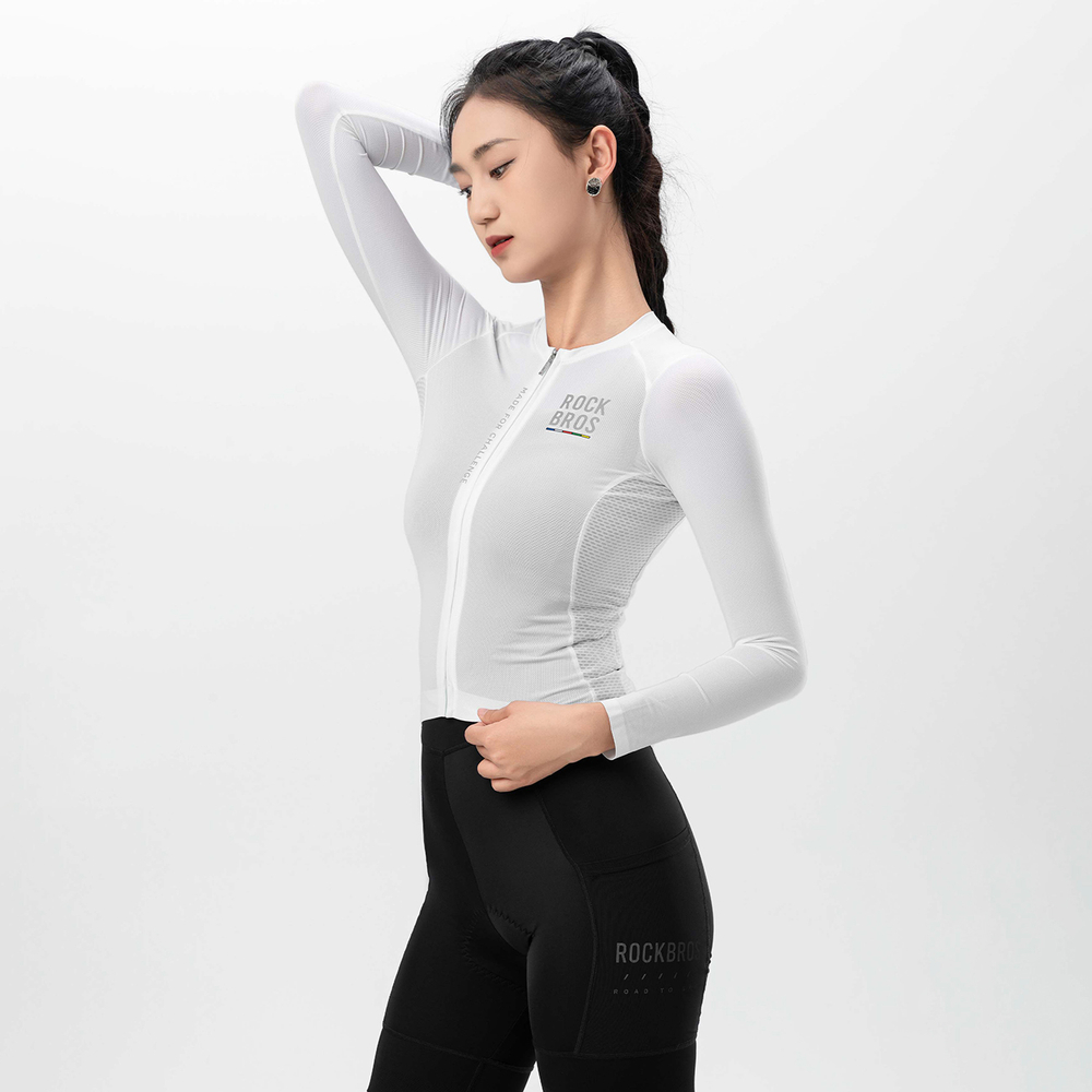 Rockbros 15110012003 ROAD TO SKY women&amp;amp;#39;s cycling jersey long sleeve S - white