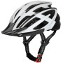 Wozinsky MTB Bike Helmet with Removable Visor and Rear USB Light M - Black and White