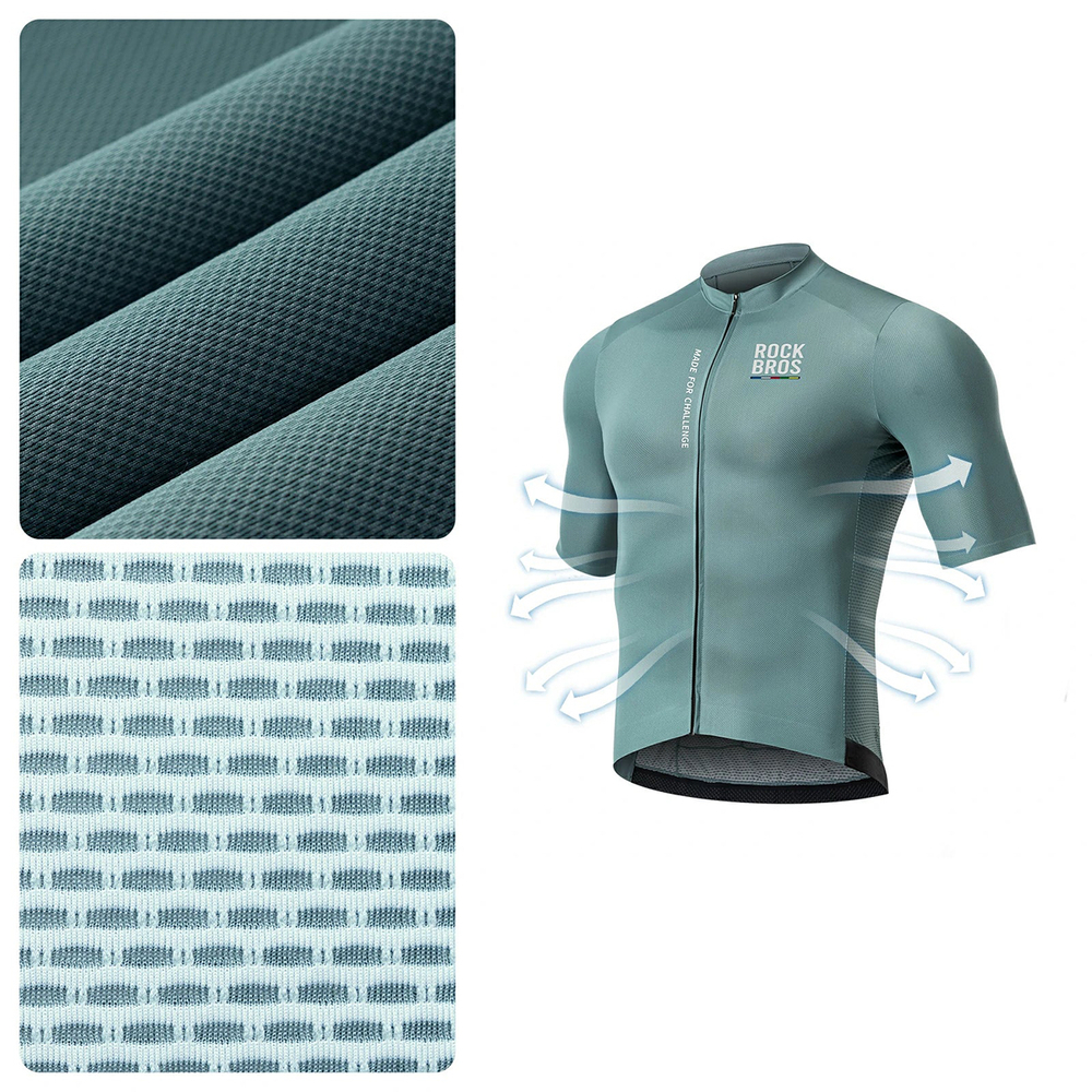 Rockbros 15120014016 ROAD TO SKY men&amp;amp;#39;s cycling jersey short sleeve S - gray-blue