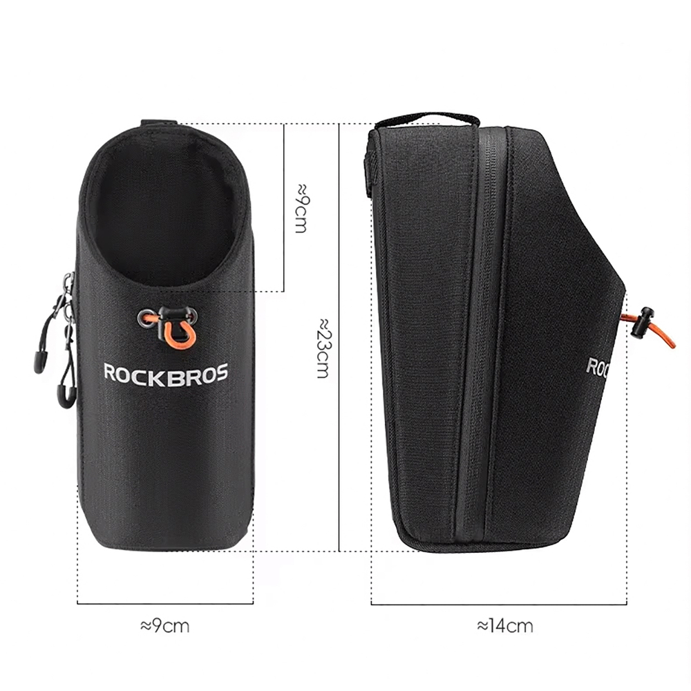 Rockbros P002 Handlebar Bag Compatible with Scooters and Folding City Bikes 1.5L - Black