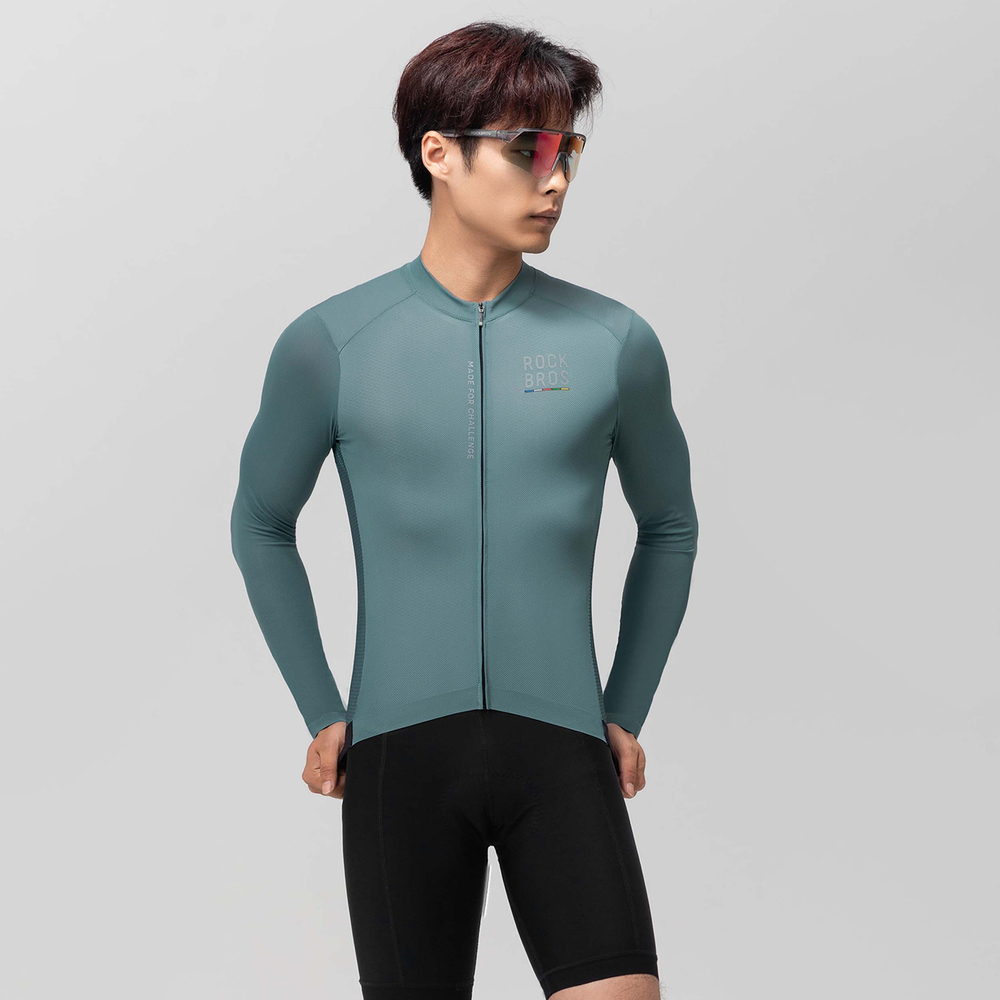 Rockbros 15120015017 ROAD TO SKY men&amp;amp;#39;s cycling jersey long sleeve M - gray-blue