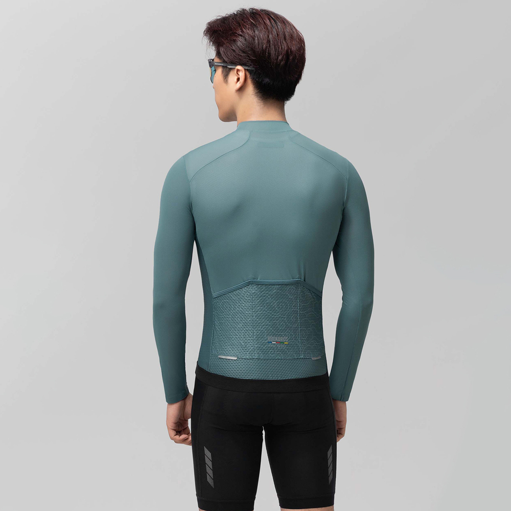 Rockbros 15120015018 ROAD TO SKY men&amp;amp;#39;s cycling jersey long sleeve L - gray-blue