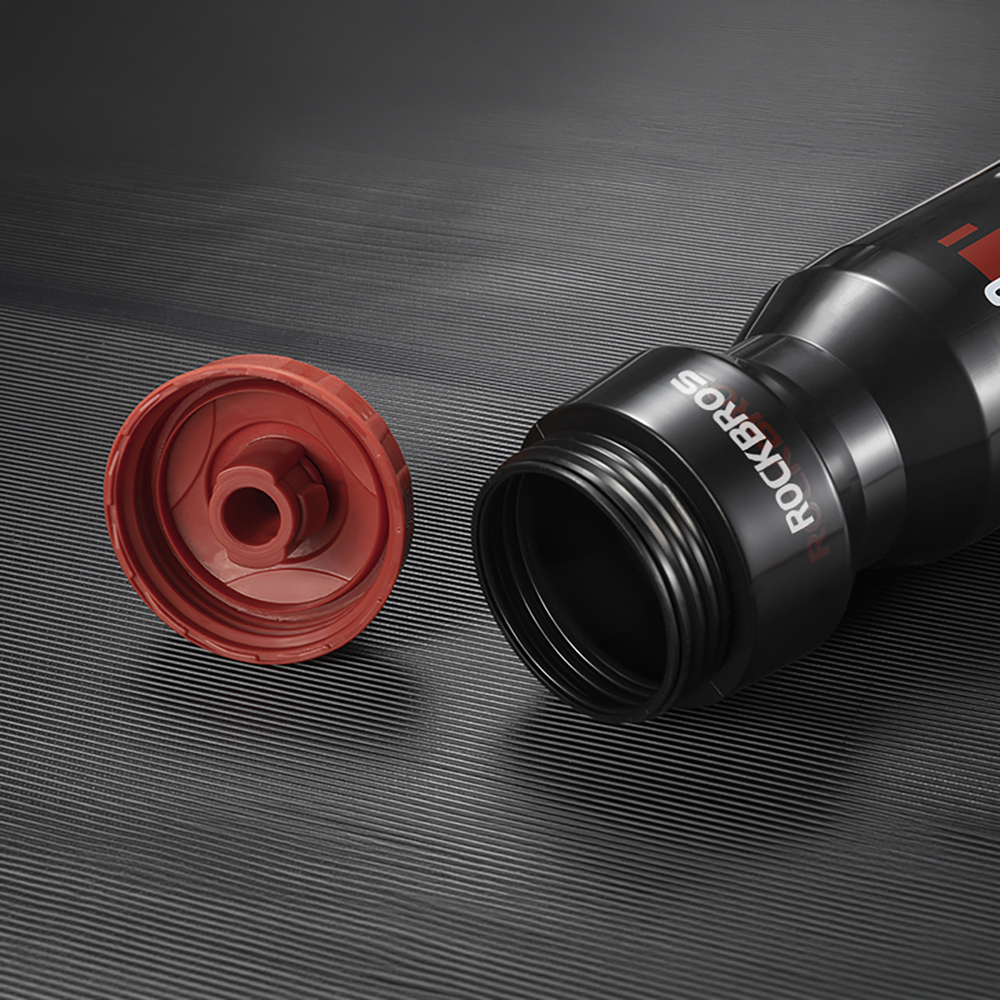 Rockbros 750 ml Bike Bottle - Transparent Black with Red Mouthpiece