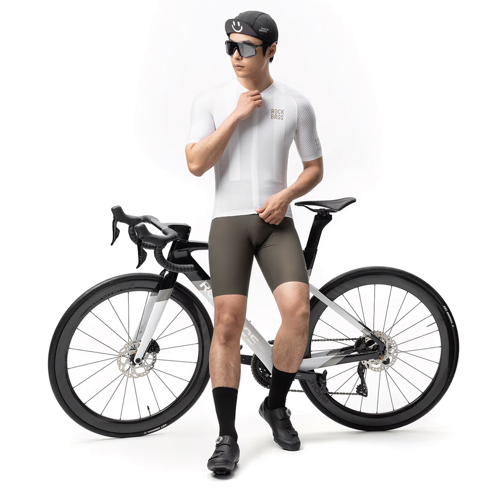 Rockbros YDDX011 Diamond Short Sleeve Cycling Jersey Size L - White