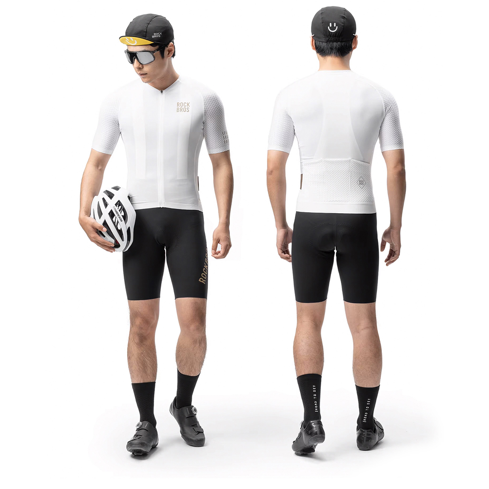 Rockbros YDDX011 Diamond Short Sleeve Cycling Jersey Size XL - White