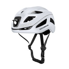Rockbros ZK-077 Bicycle Helmet with Integrated Multi-Directional Lighting 57-61 cm - White